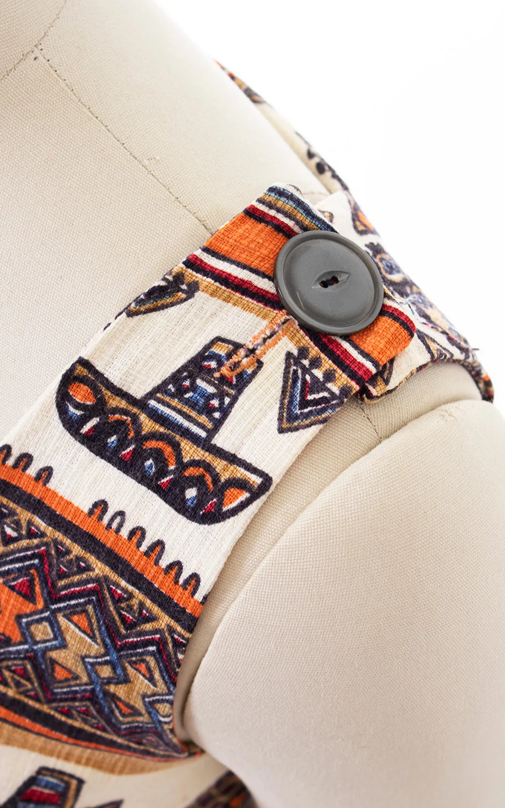1960s Mexican Novelty Print Shift Dress | small