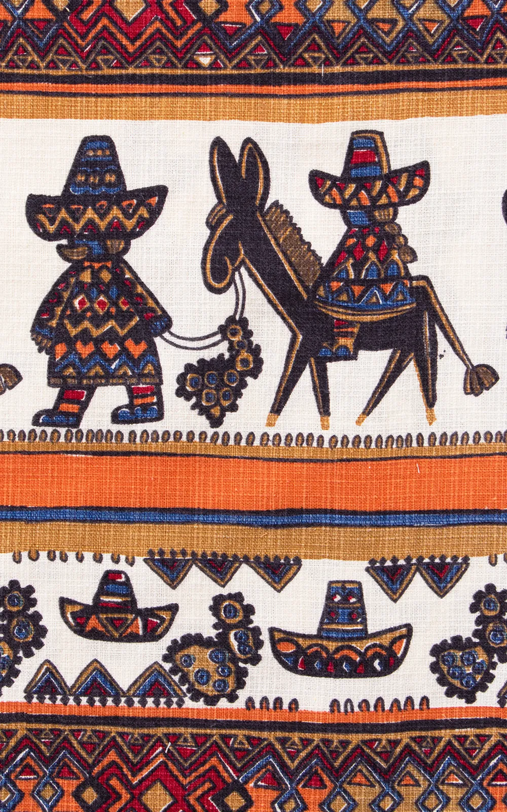 1960s Mexican Novelty Print Shift Dress | small