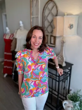 Adrienne - Adia Puff Sleeve Top