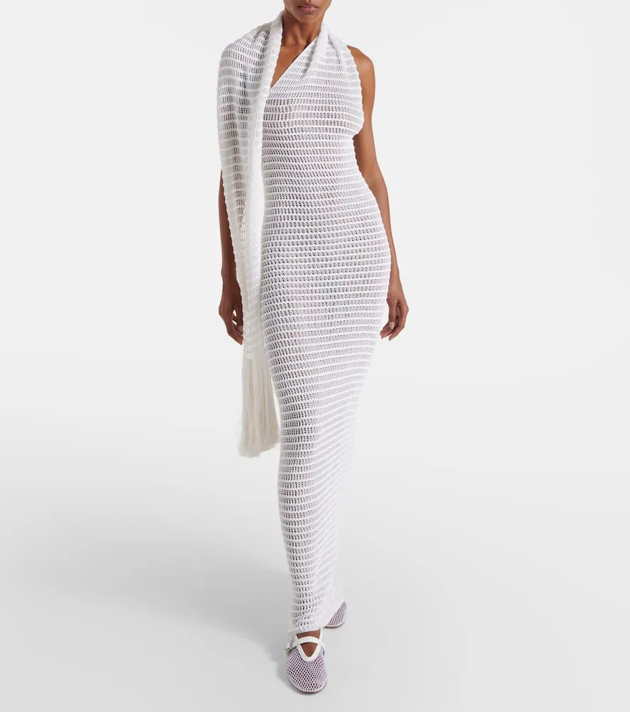 Alaia Scarf-detail maxi dress