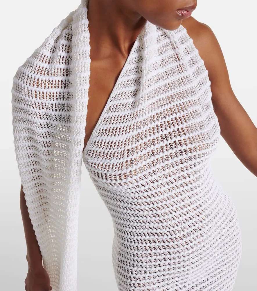 Alaia Scarf-detail maxi dress
