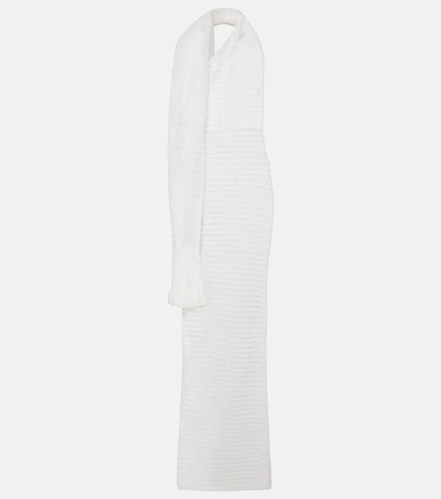 Alaia Scarf-detail maxi dress
