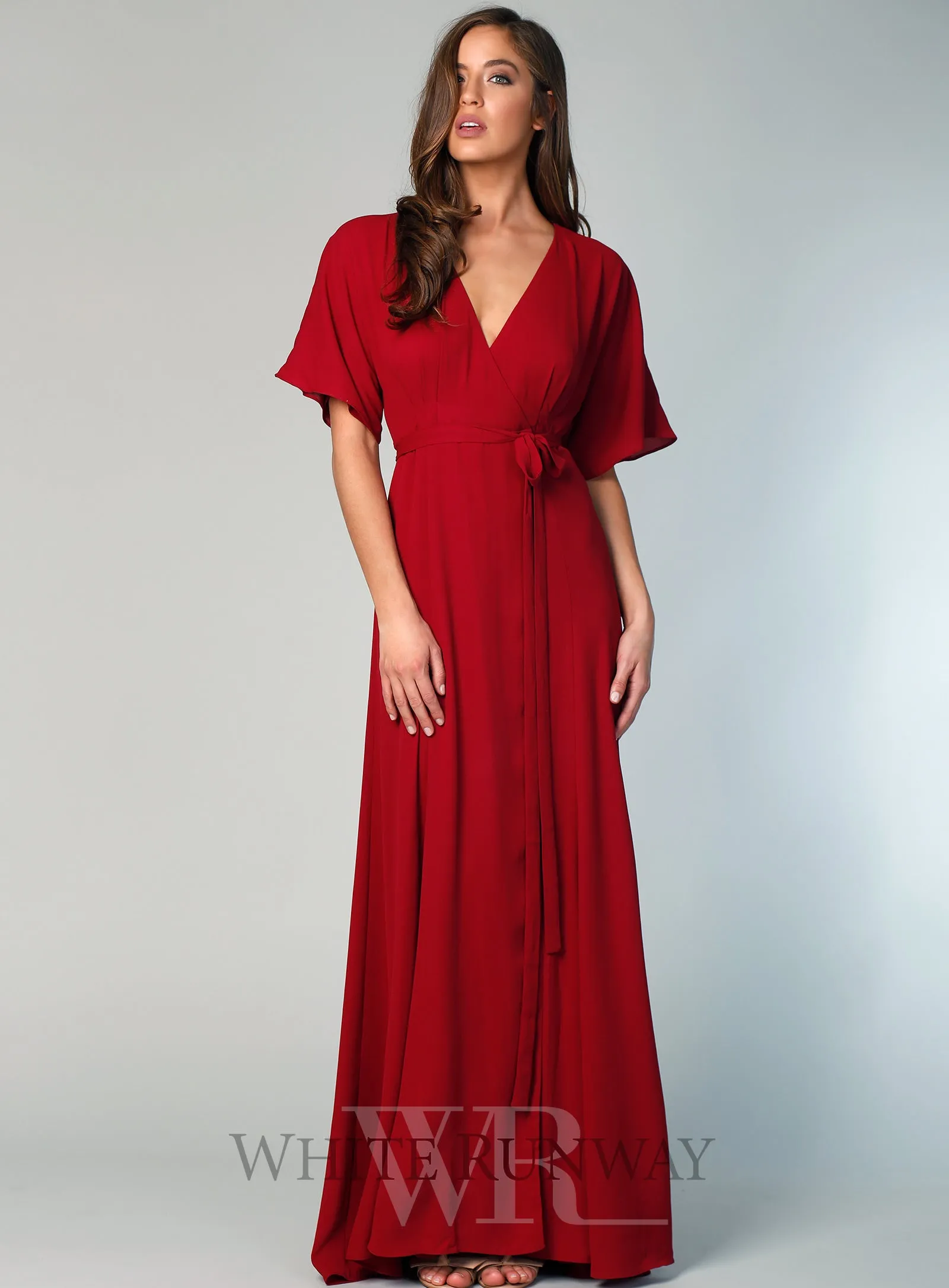 Kimono Sleeve Gown with Train