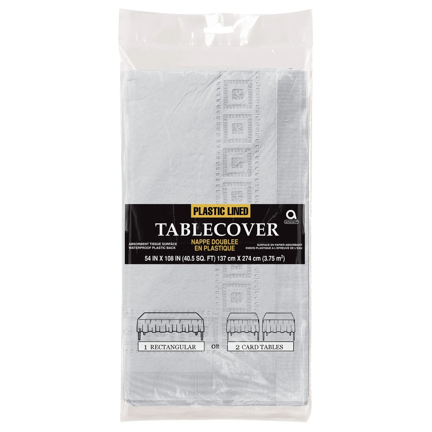 Tablecover Rectangular - Silver Sparkle