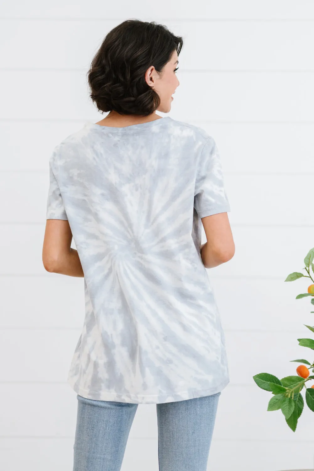 Yocwear MAMA Smiley Print Tie-Dye Tee Shirt
