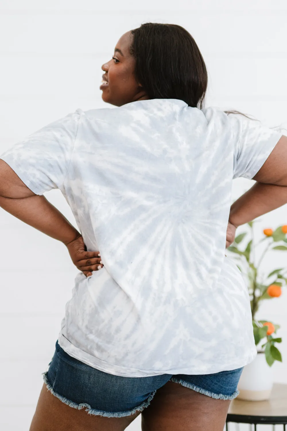 Yocwear MAMA Smiley Print Tie-Dye Tee Shirt